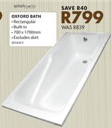 Splashworks Oxford Bath-700 x 1700mm