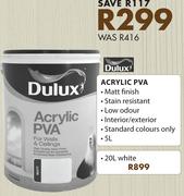Dulux Acrylic PVA (White)-20Ltr