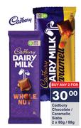 Cadbury Chocolate/Caramello Slabs-For 2 x 80g/88g