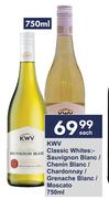 KWV Classic Whites Sauvignon Blanc/Chenin Banc/Chardonnay/Grenache Blanc/Moscato-750ml Each
