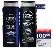 Nivea Men Shower Gel-2 x 500ml