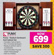 Puma Darts Stadium Dartboard And Cabinet Set