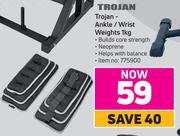 Trojan Ankle/Wrist Weights 1Kg-Each