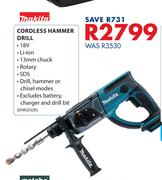 Makita Cordless Hammer Drill DHR202ZK