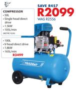 Tradeair 100Ltr Compressor