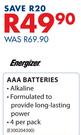 Energizer AAA Batteries