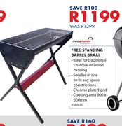 Megamaster Free Standing Barrel Braai