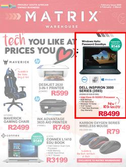 Matrix Warehouse : Tech You Like At Prices You Love (4 Feb - 3 Mar 2020), page 1