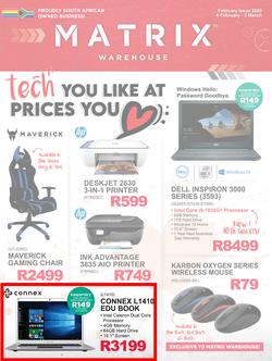 Matrix Warehouse : Tech You Like At Prices You Love (4 Feb - 3 Mar 2020), page 1