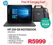 HP 250 G6 Notebook With Free HP Carrying Case 8MG30ES