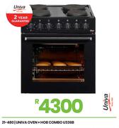 Univa Oven + Hob Combo U336B 21-480