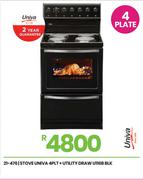 Defy 4 PLT + Utility Draw U116B BLK Stove 21-476