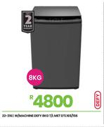 Defy 8Kg T/L Met W/Machine DTL165/156 22-316