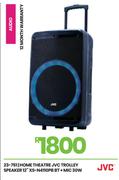JVC Home Theatre Trolley Speaker 12" XS-N4110PB BT + Mic 30W 23-751
