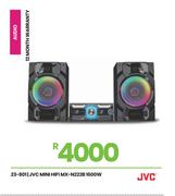 JVC 1600W Mini HiFi MX-N222B 23-801