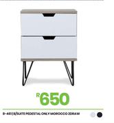 Morocco 2 Draw B/Suite Pedestal Only 8-461