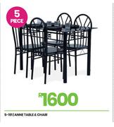 Anne 5 Piece Table & Chair 5-191