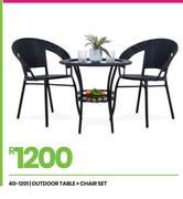 Outdoor Table + Chair Set 40-1201