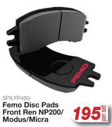 Femo Disc Pads Front Ren NP200/Modus/Micra SPX.FP489-Per Set