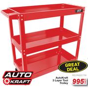 Auto Kraft 3 Layer Tool Trolley FED.PK0001TW-Each