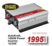Autokraft 1200W Power inverter 12/24V FED.CAR1200W-Each