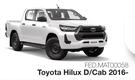 Race Rubber Mats For Toyota Hilux D/Cab 2016- FED.MAT00058-Per Set