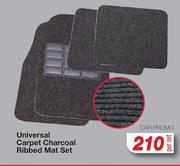 Universal Carpet Charcoal Ribbed Mat Set CAR.PROMO-Per Set