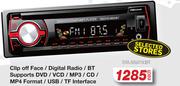 Star Sound Clip Off Face/Digital Radio/BT Supports DVD/VCD/MP3/CD/MP4 Format/USB/TF Interface