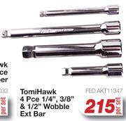 Tomi Hawk 4 Pce 1/4", 3/8" & 1/2" Wobble Ext Bar FED.AKT11347-Per Set