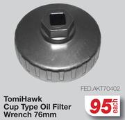 Tomi Hawk Cup Type Oil Filter Wrench 76mm FED.AKT70402-Each