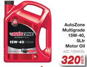 Autozone Multigrade 15W-40 Motor Oil AZC.15W405L-5L Each