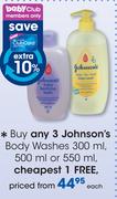 Johnson's Body Washes-300ml, 500ml Or 550ml Each