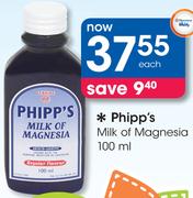 Phipp's Milk Of Magnesia-100ml