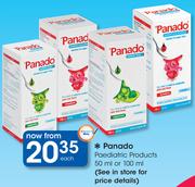 Panado Paediatric Products-50/100ml Each