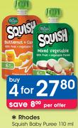 Rhodes Squish Baby Puree-4x110ml