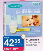 Lansinoh 24 Disposable Breast Pads-Per Pack