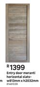 Entry Door Meranti Horizontal Slats-W 813mm X H 2032mm