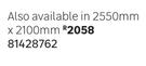 Garage Door Roll Up Aluzinc Charcoal-w2550mm x h2100mm