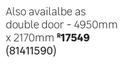 Garage Door Sectional Meranti Wood Barn Double-w4950mm x h2170mm