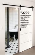 Interior Sliding Door Kit With Sliding Mechanism Manhattan-w920mm x h2100mm