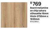 Board Melamine On Chip Sahara Silhouette 16mm Thick-2750mm X 1830mm