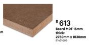 Board MDF 16mm Thick-2750mm x 1830mm