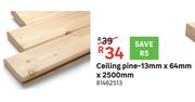 Ceiling Pine-13mm x 64mm x 2500mm