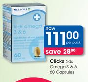 Clicks Kids Omega 3 & 6-60 Capsules