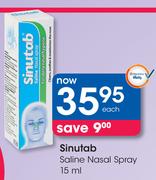 Sinutab Saline Nasal Spray-15ml Each