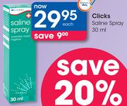 Clicks Saline Spray-30ml Each