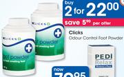 Clicks Odour Control Foot Powder-For 2
