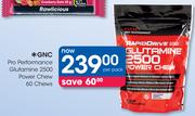 GNC Pro Performance Glutamine 2500 Power Chew 60 Chews-Per Pack
