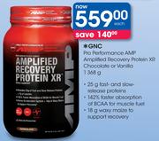 GNC Pro Performance AMP Amplified Recovery Protein XR Chocolate Or Vanilla-1368g