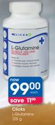Clicks L-Glutamine-125g Each